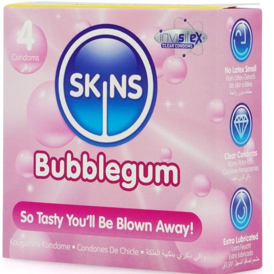 Skins - Bubblegum Premium-Kondome Packung 4