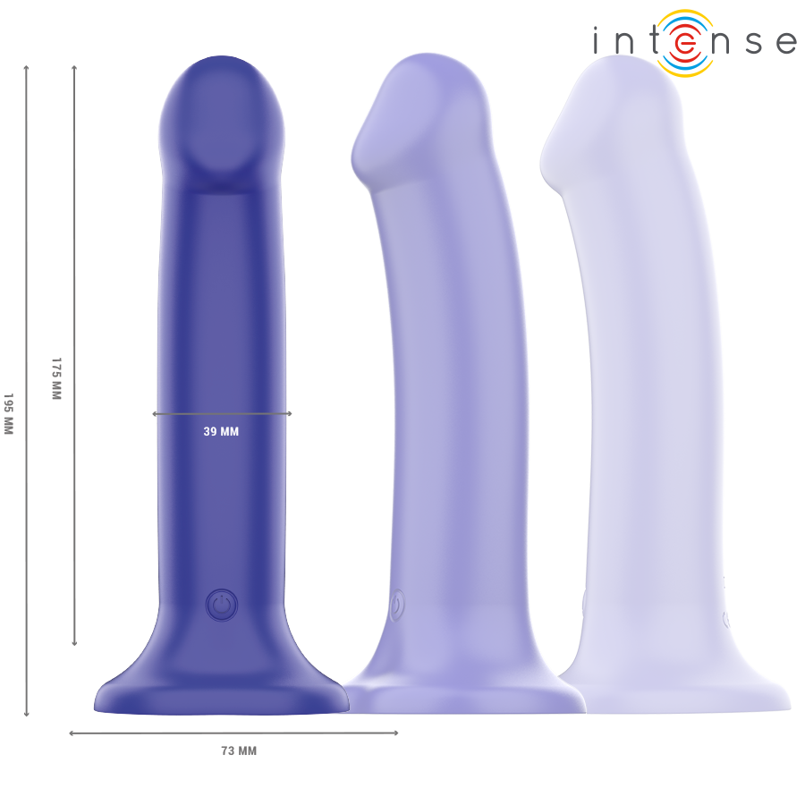 Intense - Victoria Vibrator mit Saugnapf 10 Vibrationen Dunkelblau Fernbedienung