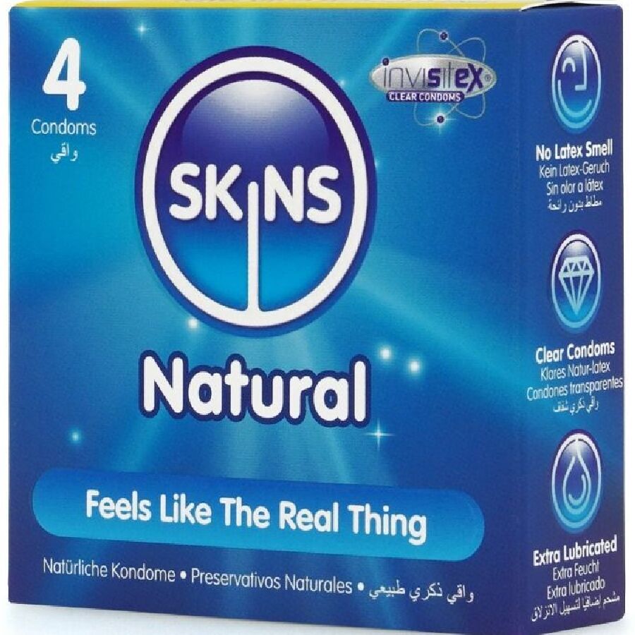 Skins - Natürliche Premium-Kondome Packung 4