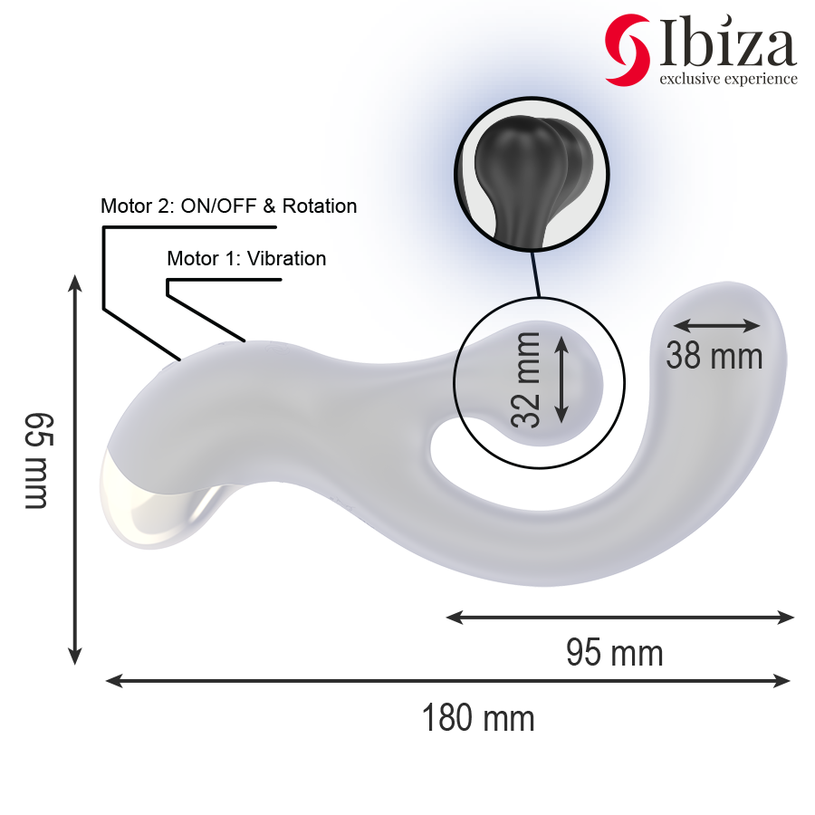 Ibiza - Vibrierender & Rotierender Stimulator