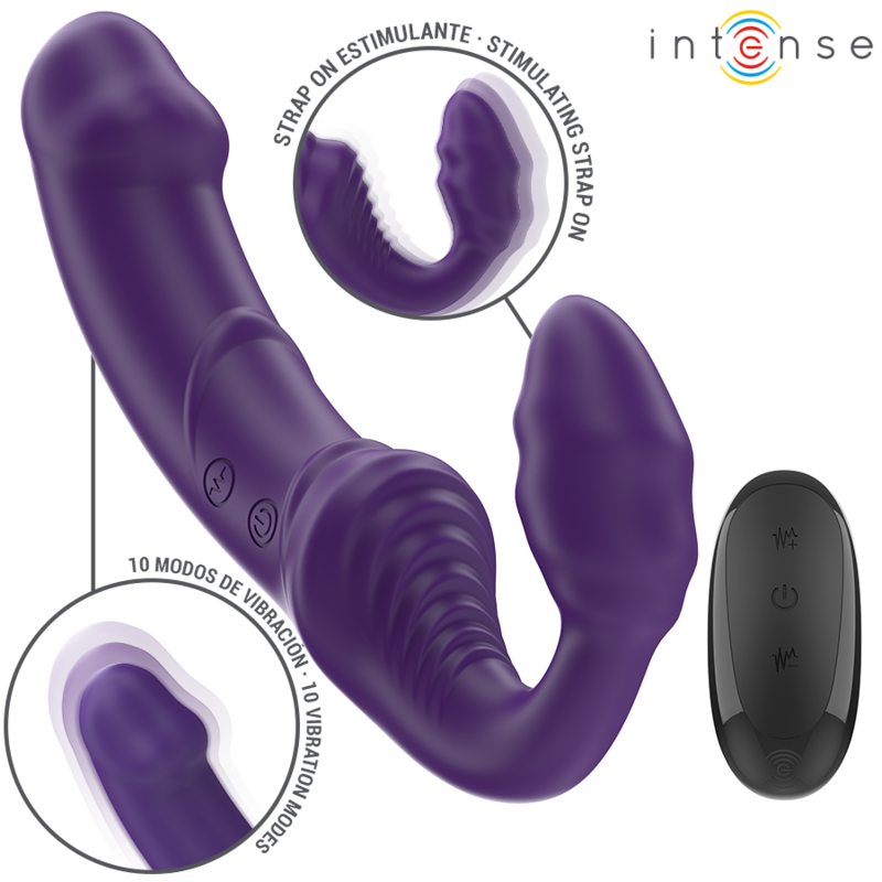 Intense - Jill Doppelvibrator 20 cm Lila Fernbedienung