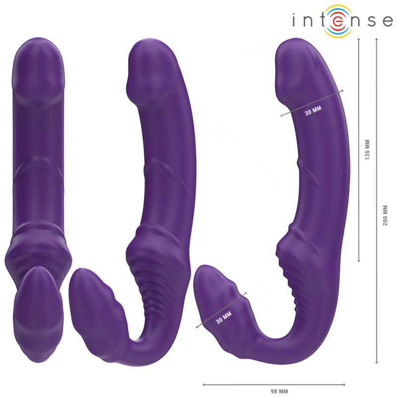 Intense - Jill Doppelvibrator 20 cm Lila Fernbedienung
