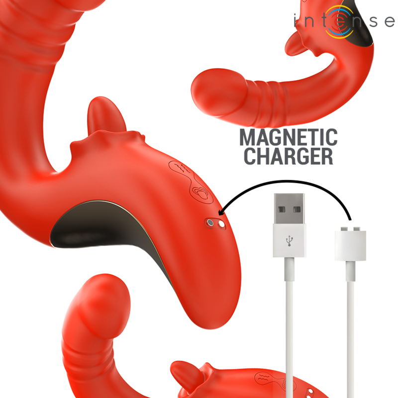 Intense - Paulina Vibrator und Stimulator in U-Form Rot