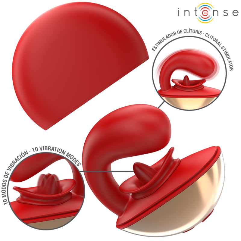 Intense - Mariah Vibrator & Stimulator in U-Form 10 Vibrationen Rot