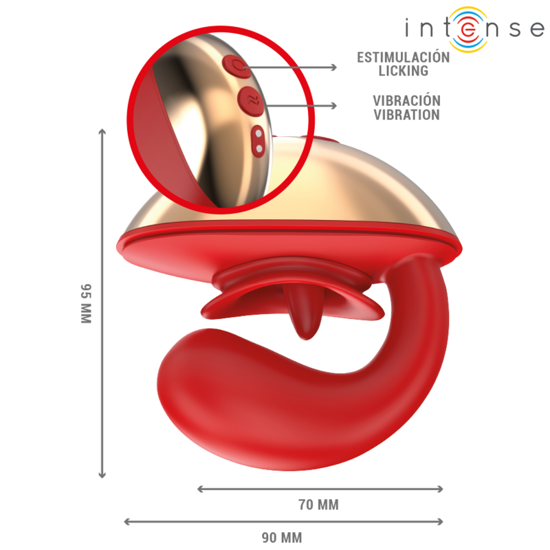 Intense - Mariah Vibrator & Stimulator in U-Form 10 Vibrationen Rot