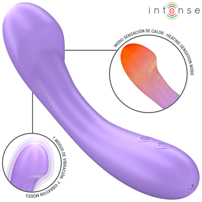 Intense - Becky Vibrator 19 cm Heizbar 7 Vibrationen Lila