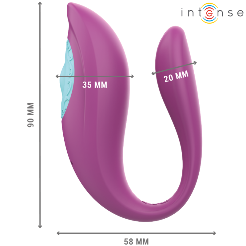 Intense - Annie U-Förmiger Vibrator und Stimulator Lila Fernbedienung