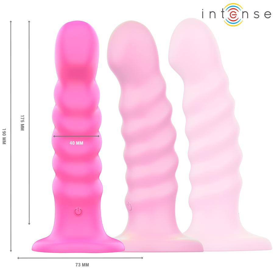 Intense - Cindy Vibrator Grösse L Spiralendesign 10 Vibrationen Rosa Fernbedienung