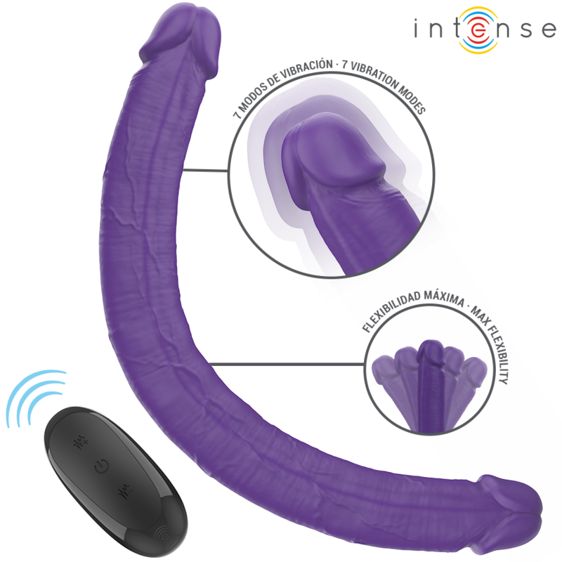 Intense - Gunter Dildo Doppelvibrator 40 cm Lila Fernbedienung