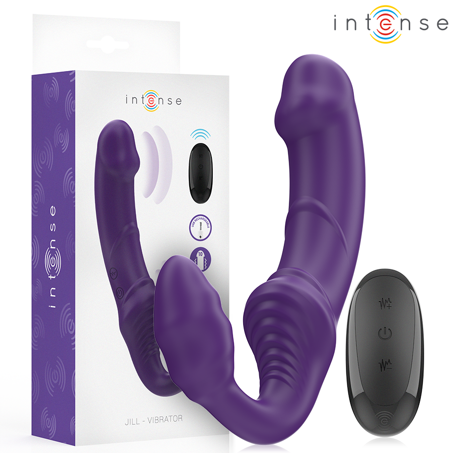 Intense - Jill Doppelvibrator 20 cm Lila Fernbedienung