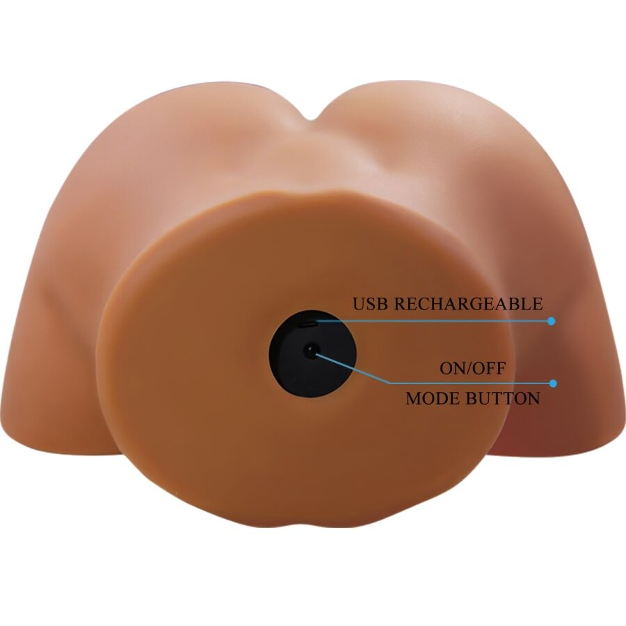 Crazy Bull - Geriann Realistischer Weiblicher Po-Vibrator und Sauger mit Ton 5,5 kg