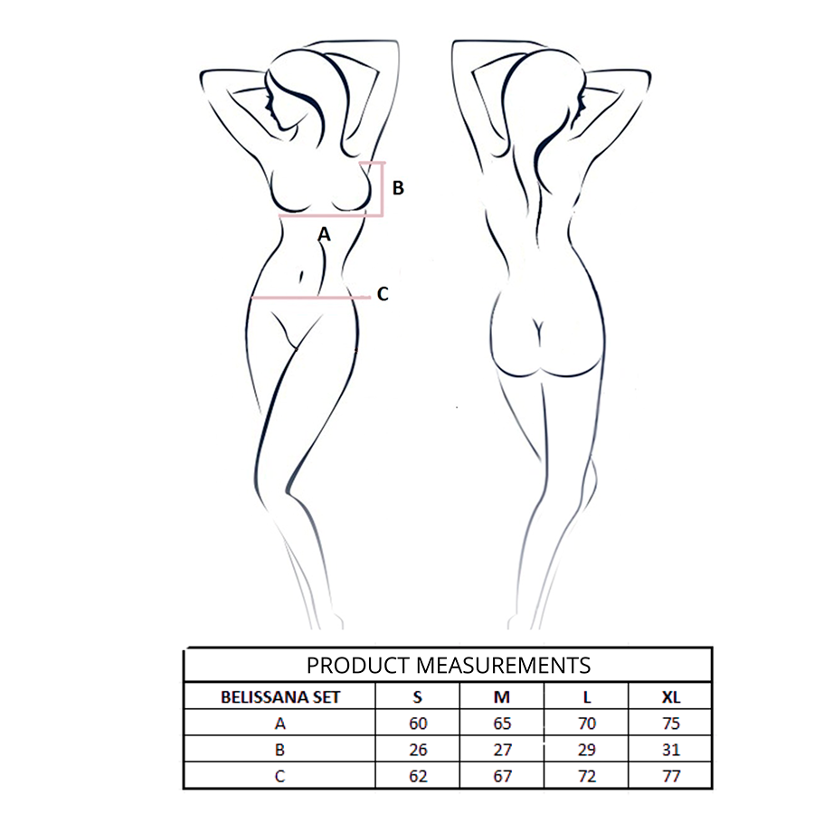 Passion - Belissana Bh + String Set Burgunderrot L/XL