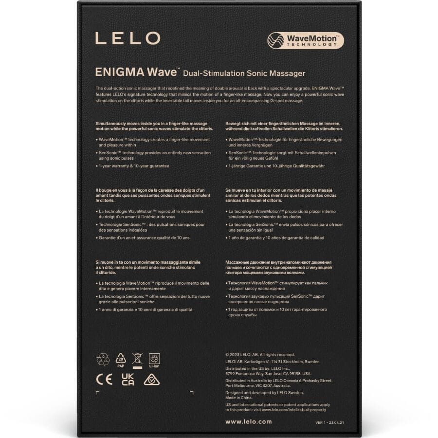 Lelo - Enigma Wave Dreifach-Vibrationsmassagegerät Cyber Purple