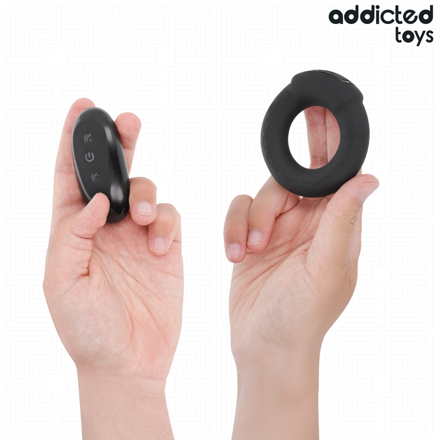 Addicted Toys - Vibrierender Cockring mit Wärmeeffekt und Fernbedienung