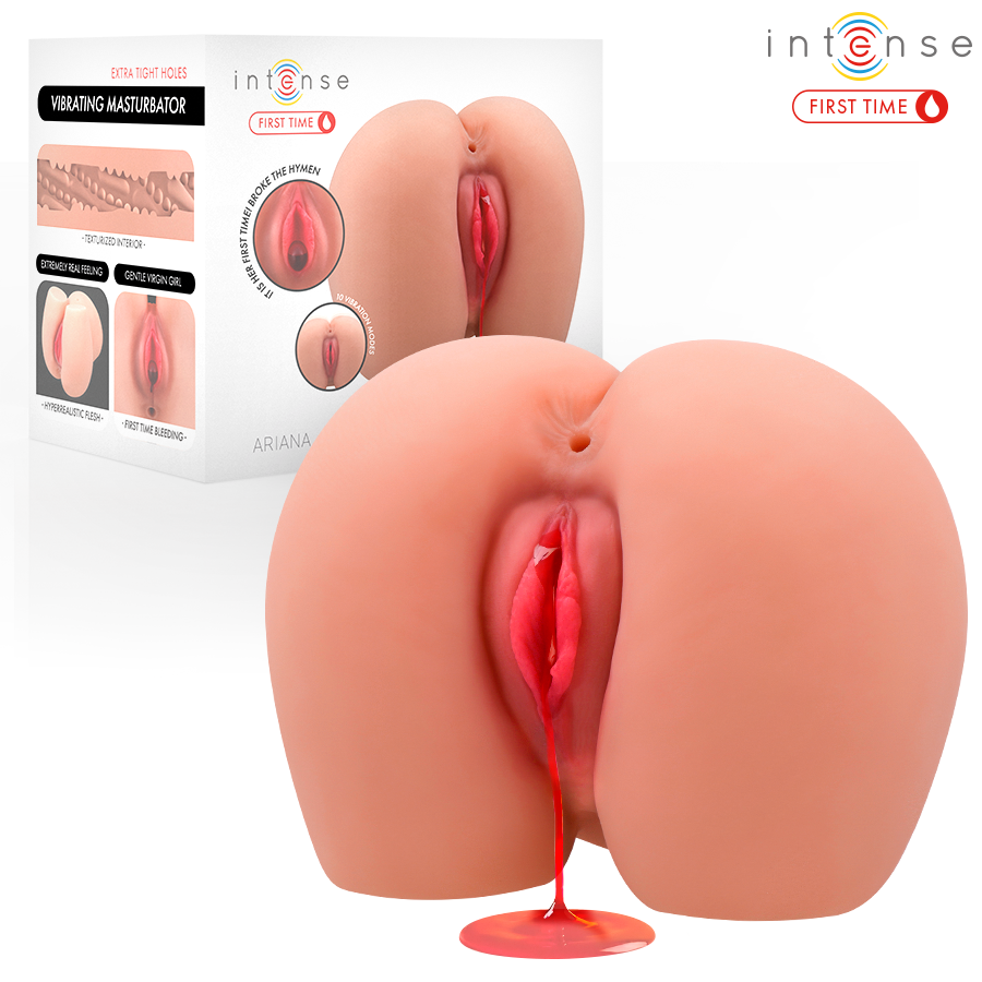 Intense First Time - Ariana Virgin Vibrator-Masturbator mit Blutung