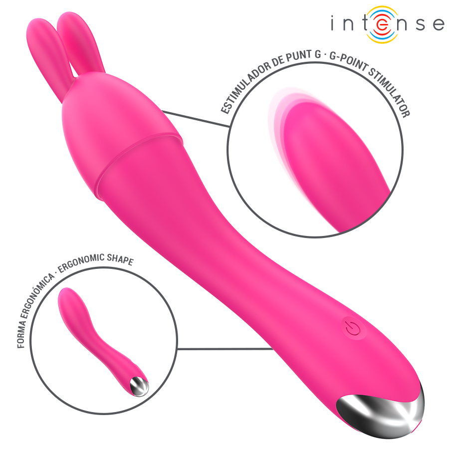 Intense - Cher Vibrator mit 20 Muster und Austauschbaren Aufsätzen
