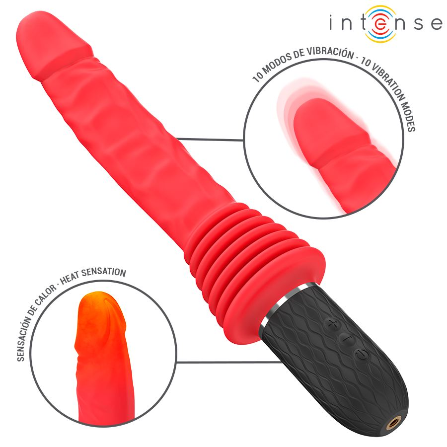 Intense - Cynthia Fernbedienungs-Stossvibrator mit Wärmefunktion
