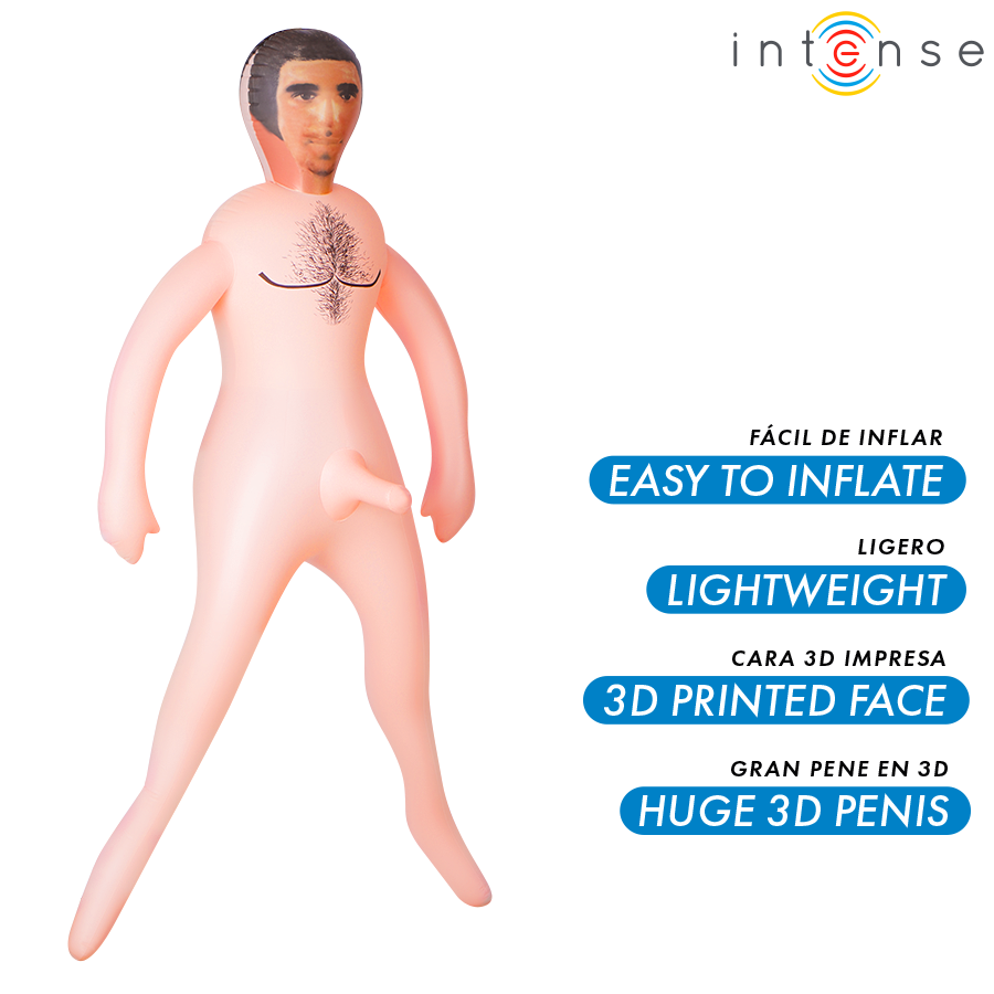 Intense Dolls - Aufblasbare Puppe Anthony mit 3d-Penis