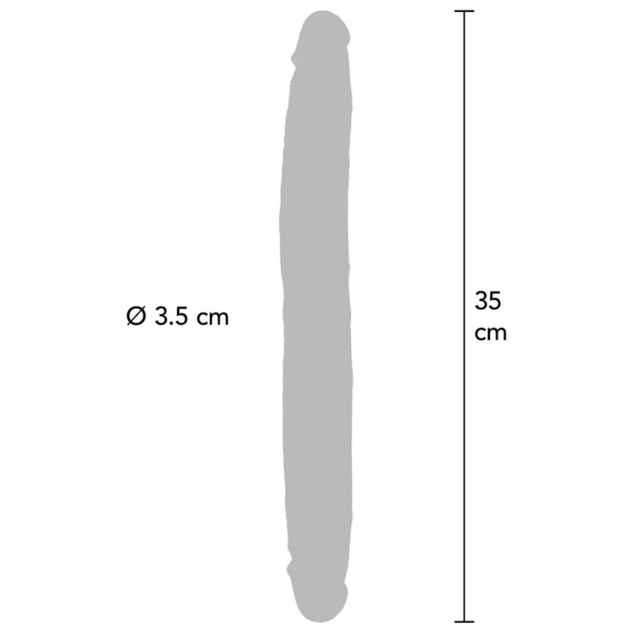 Get Real - Doppelendes Silikon-Dildo Karamell 35 cm