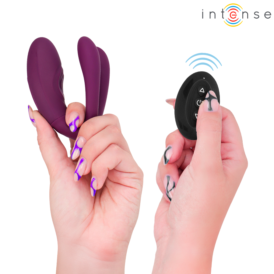 Intense - Sandra Klappe- und Vibrationsklemmstimulator mit Fernbedienung