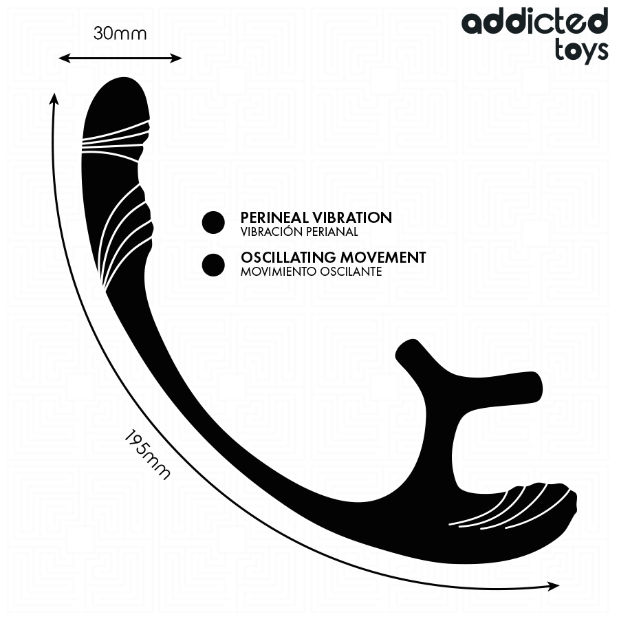 Addicted Toys – Analplug mit Vibration, 360°-Wellung und Hodenstimulator