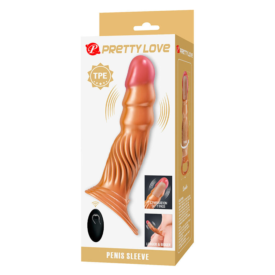 Pretty Love – Strukturierte Penishülle mit Vibration und Fernbedienung