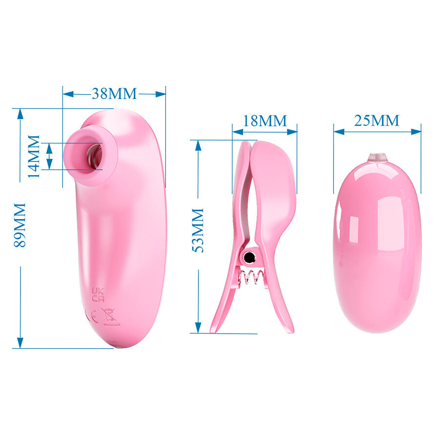 Pretty Love - Imonie 3-in-1 Multifunktionales Set mit Saugnapf, Brustwarzen und Klitoris