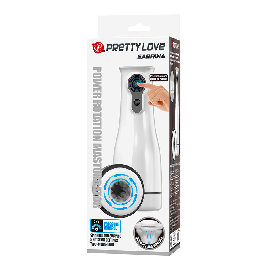 Pretty Love - Sabrina Rotiert und Rockt Einen Männlichen Masturbator