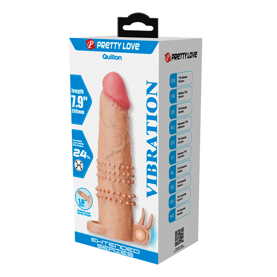Pretty Love - Quillon Penishülle mit Klitorisstimulator und Vibration