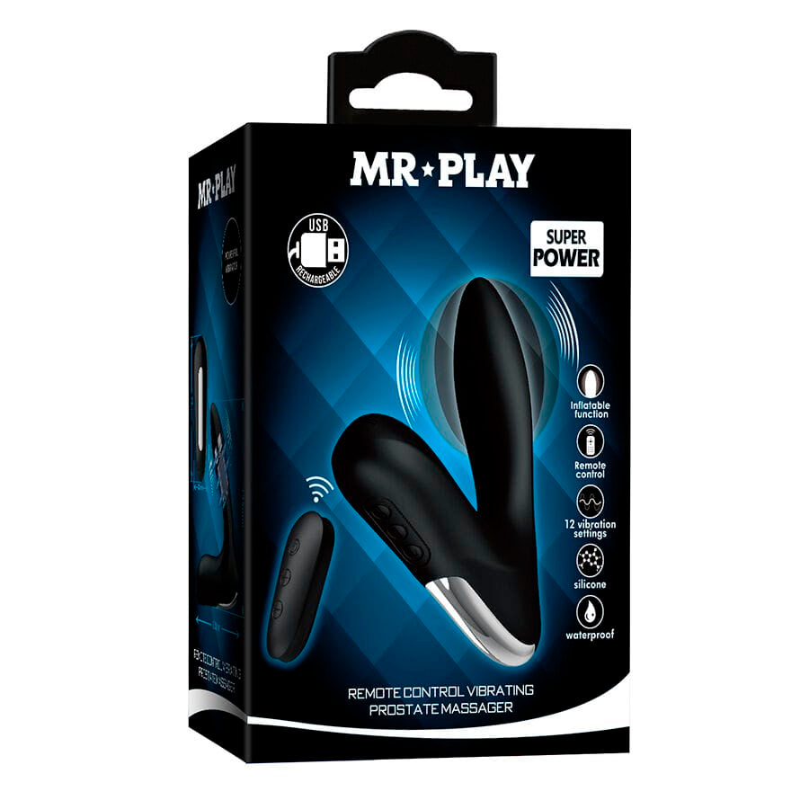 Analplug Prostata-Massagegerät mit Vibrationsfernbedienung Schwarz.7