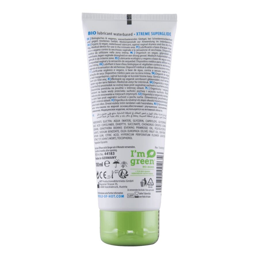 Hot - Bio-Gleitmittel auf Wasserbasis Xtreme 100 ml