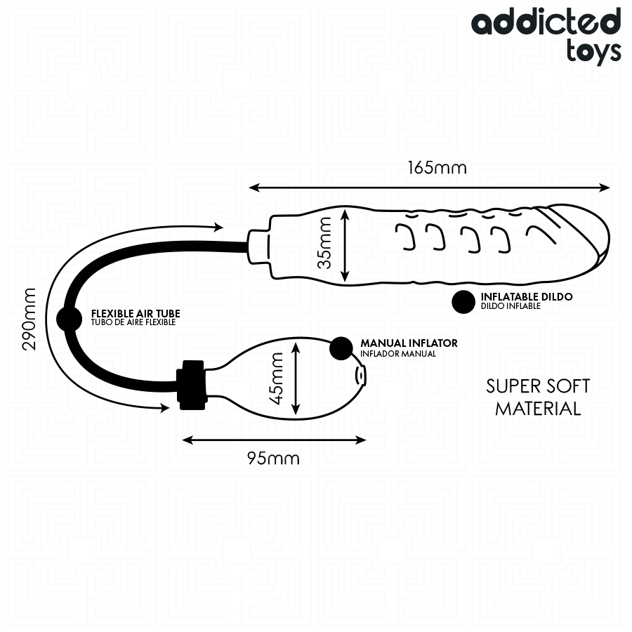 Addicted Toys - Aufblasbares Dildo Modell 3