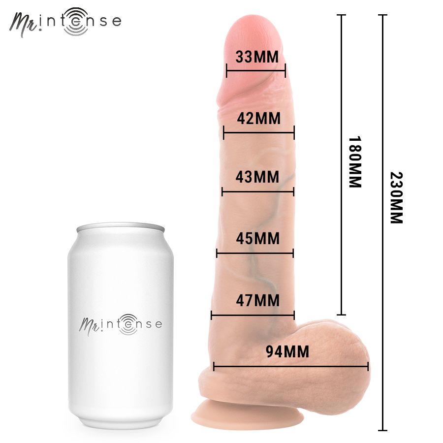 Realistischer Dildo Gary L aus Silikon mit Hoden 23 cm Ø 4,7 cm – Ansicht 4