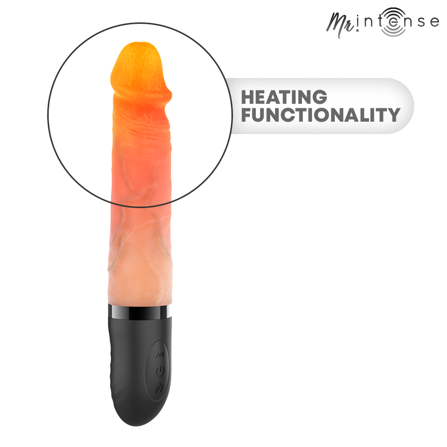 MR INTENSE - JEAN UP&DOWN VIBRATOR SILIKON MIT WÄRMEEFFEKT 24 CM -Ø- 3,8 CM