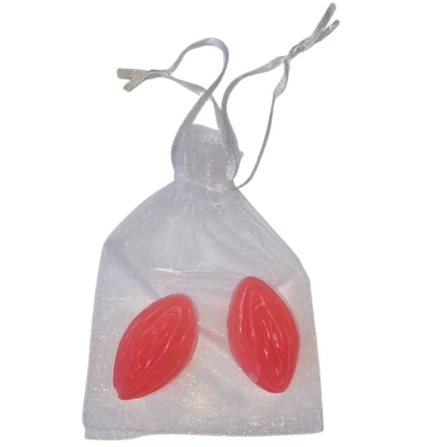 Diablo Picante – 2 Parfümte Seifen in Vaginaform, Rot