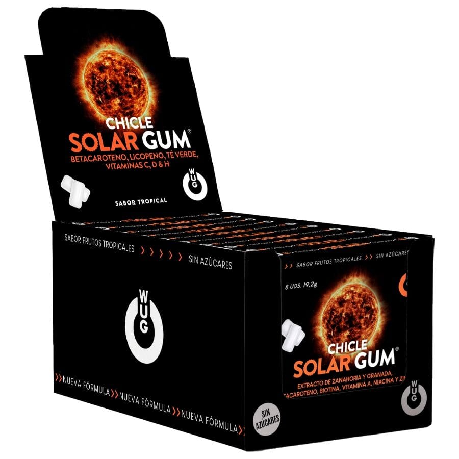 Wug Gum - Solar-Gummi-Sonnenbräuner | Display 12 x 8 Einheiten