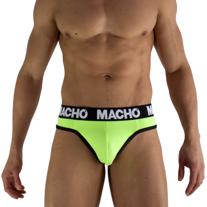 MACHO - MTG001 FLUORESZIERENDER GELBER STRINGTANGA, GRÖSSE M