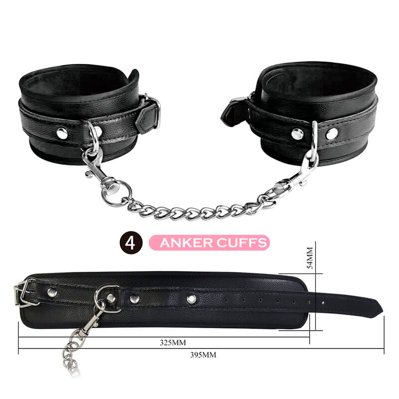 Fesselset Pretty Love BDSM 8-teilig Schwarz – Ansicht 7