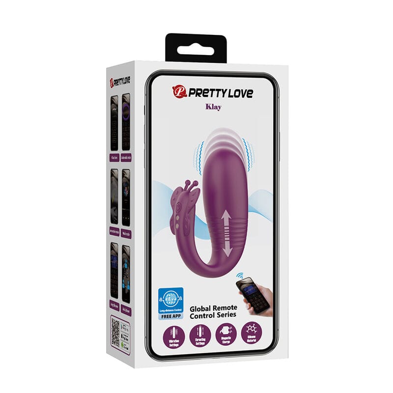 Klay Stoß-Ei-Vibrator mit App-Steuerung Lila – Ansicht 17