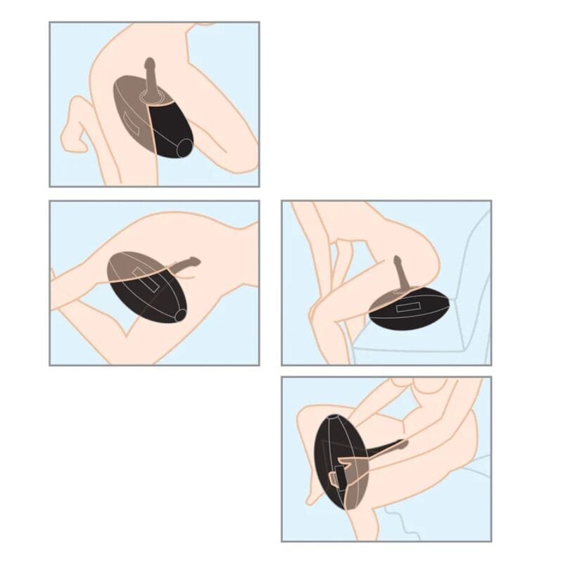 Dildo-Ball Body Dock aufblasbar Schwarz 41,9 cm – Ansicht 4