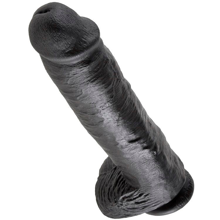 King Cock - 11 Dildo Schwarz mit Eier 28 cm