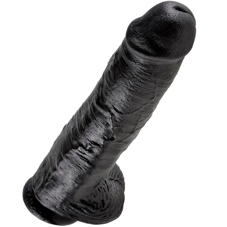 King Cock - 11 Dildo Schwarz mit Eier 28 cm
