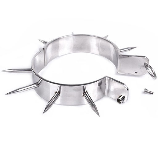Metal Hard - BDSM-Sklavenhalsband mit Spitzen