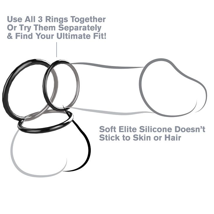 Fantasy C-Ringz - Silikon 3 Ring Stamina Set