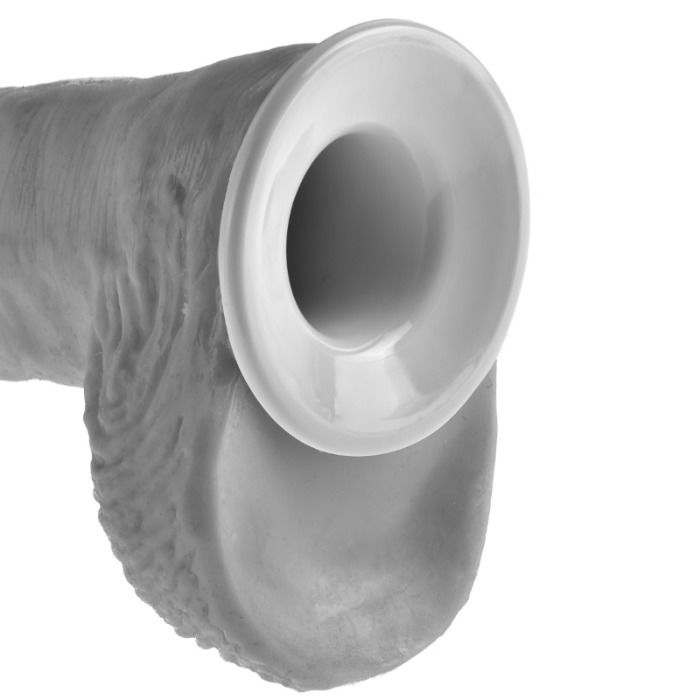 King Cock - 28 cm Hohles Strap-On-Strumpfsystem Fleisch