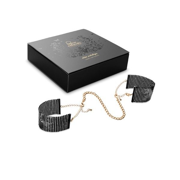 Bijoux - Désir Métallique Handschellen aus Schwarzem Metallgewebe