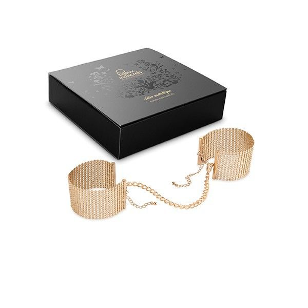 Bijoux - Désir Métallique Goldene Handschellen aus Metallgewebe
