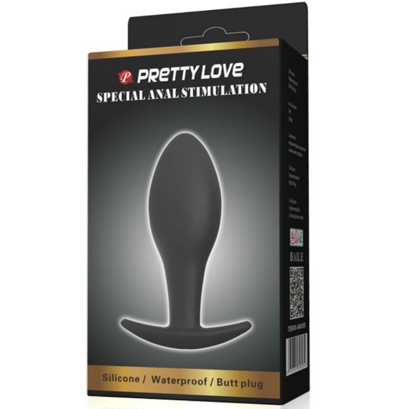 Pretty Love - Anal Plug Silikonanker 8.5 cm Schwarz
