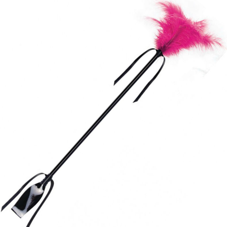 Secretplay - Peitsche und Feder in Schwarz und Fuchsia