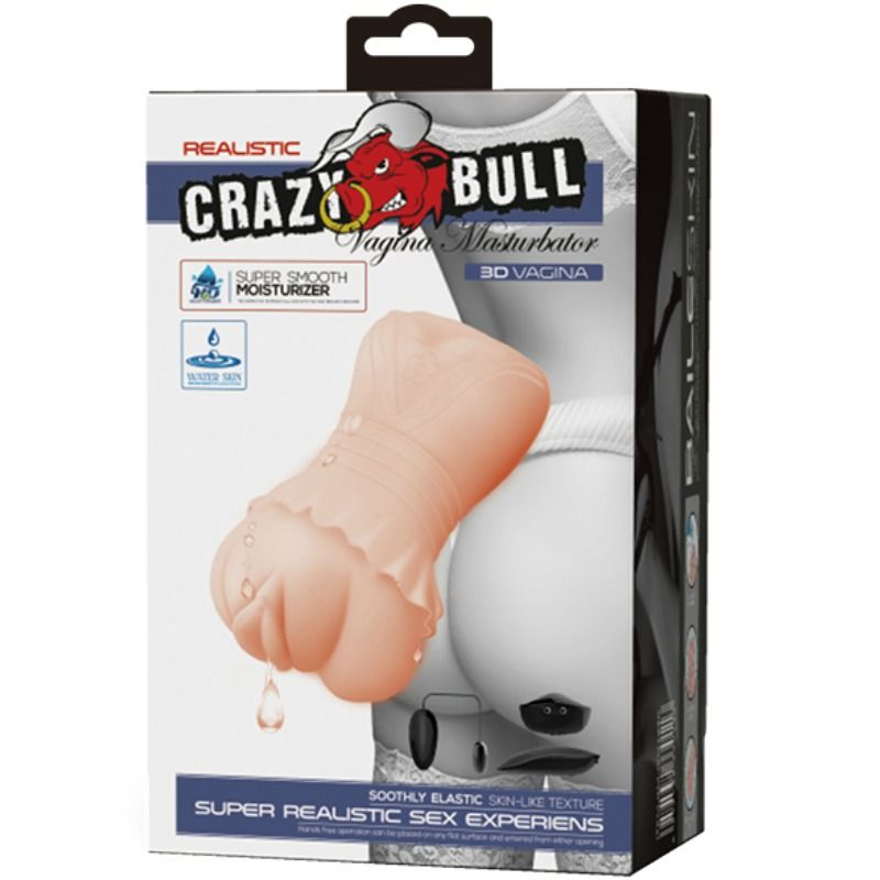 Crazy Bull - Water Skin Vagina Masturbador mit Vibrierenden Kugeln